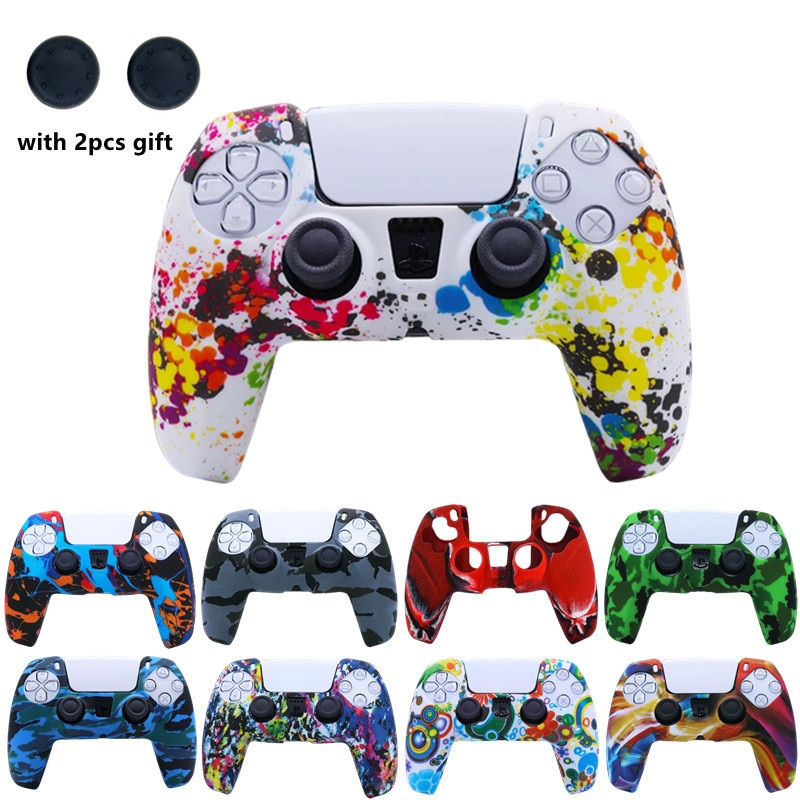 Soft Silicone Gel Rubber Cover Case For Playstation 5 PS5 Controller Protection Skin Anti-slip For Sony PS 5 Gamepad case Soft Silicone Gel Rubber Cover Case For Playstation 5 PS5 Controller Protection Skin Anti-slip For Sony PS 5 Gamepad case