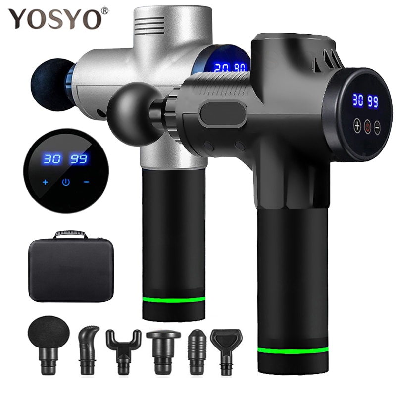 LCD Display Massage Gun Deep Muscle Massager Muscle Pain Body Neck Massage Exercising Relaxation Slimming Shaping Pain Relief LCD Display Massage Gun Deep Muscle Massager Muscle Pain Body Neck Massage Exercising Relaxation Slimming Shaping Pain Relief