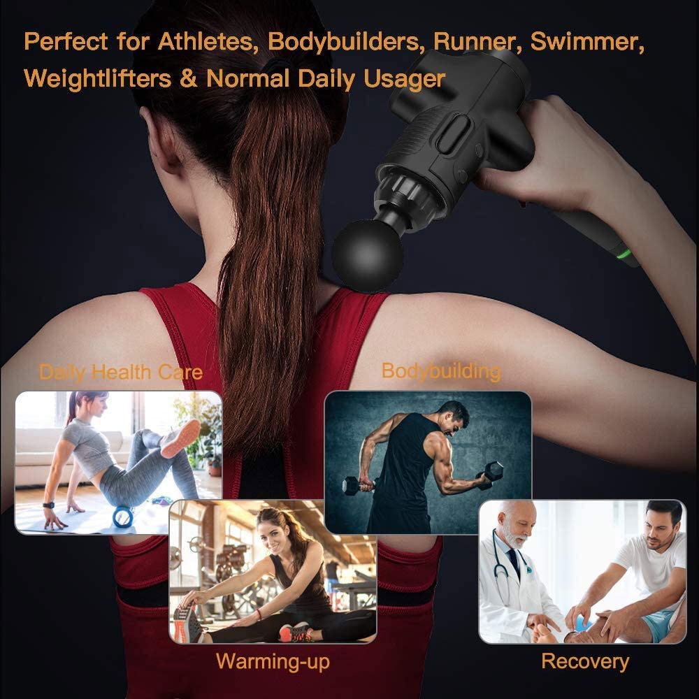 LCD Display Massage Gun Deep Muscle Massager Muscle Pain Body Neck Massage Exercising Relaxation Slimming Shaping Pain Relief LCD Display Massage Gun Deep Muscle Massager Muscle Pain Body Neck Massage Exercising Relaxation Slimming Shaping Pain Relief