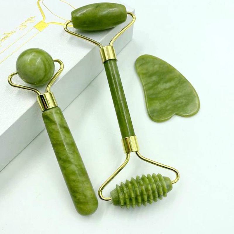 Jade Roller Massager for Face Roller Gua Sha Jade Stone Face Massager Thin Face Lift Anti Wrinkle Facial Beauty Skin Care Tools Jade Roller Massager for Face Roller Gua Sha Jade Stone Face Massager Thin Face Lift Anti Wrinkle Facial Beauty Skin Care Tools